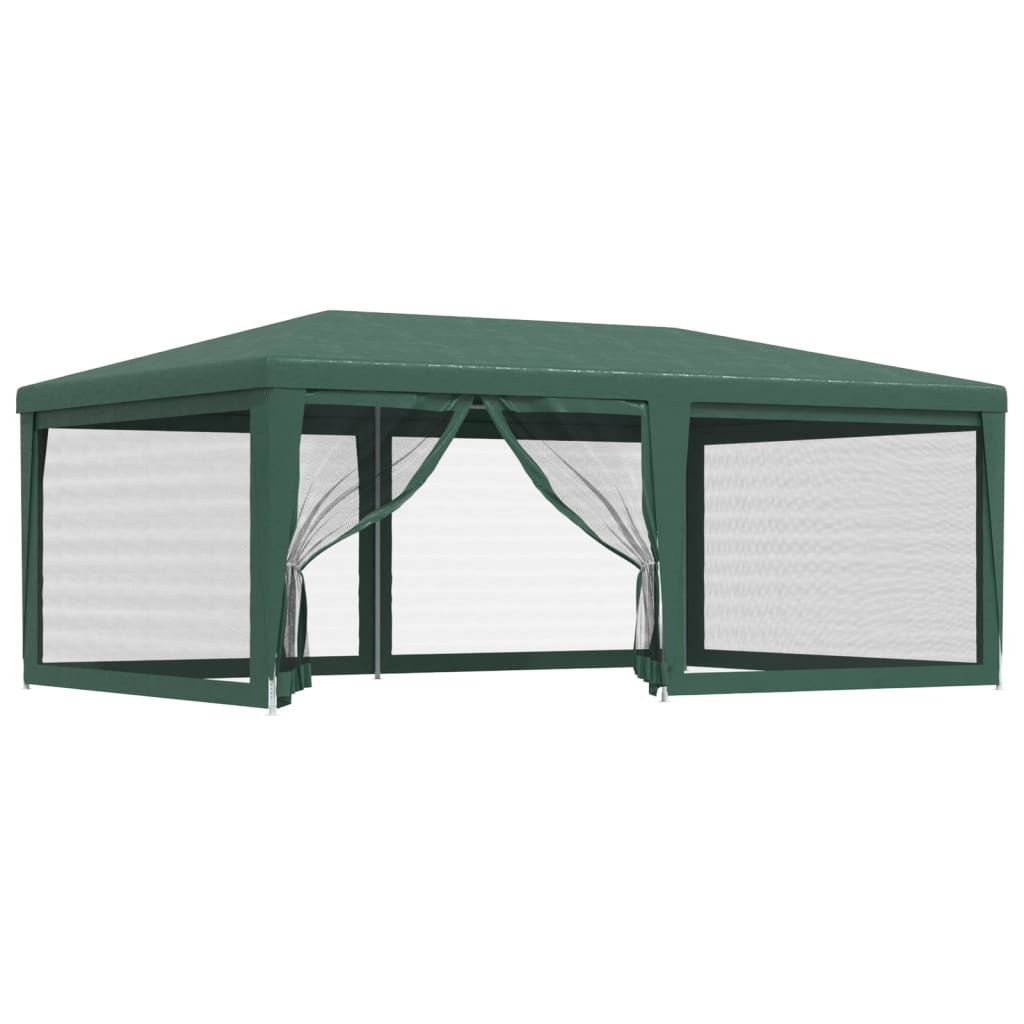 vidaXL Party Tent with 4 Mesh Sidewalls White Pavilion Marquee Multi Sizes-1