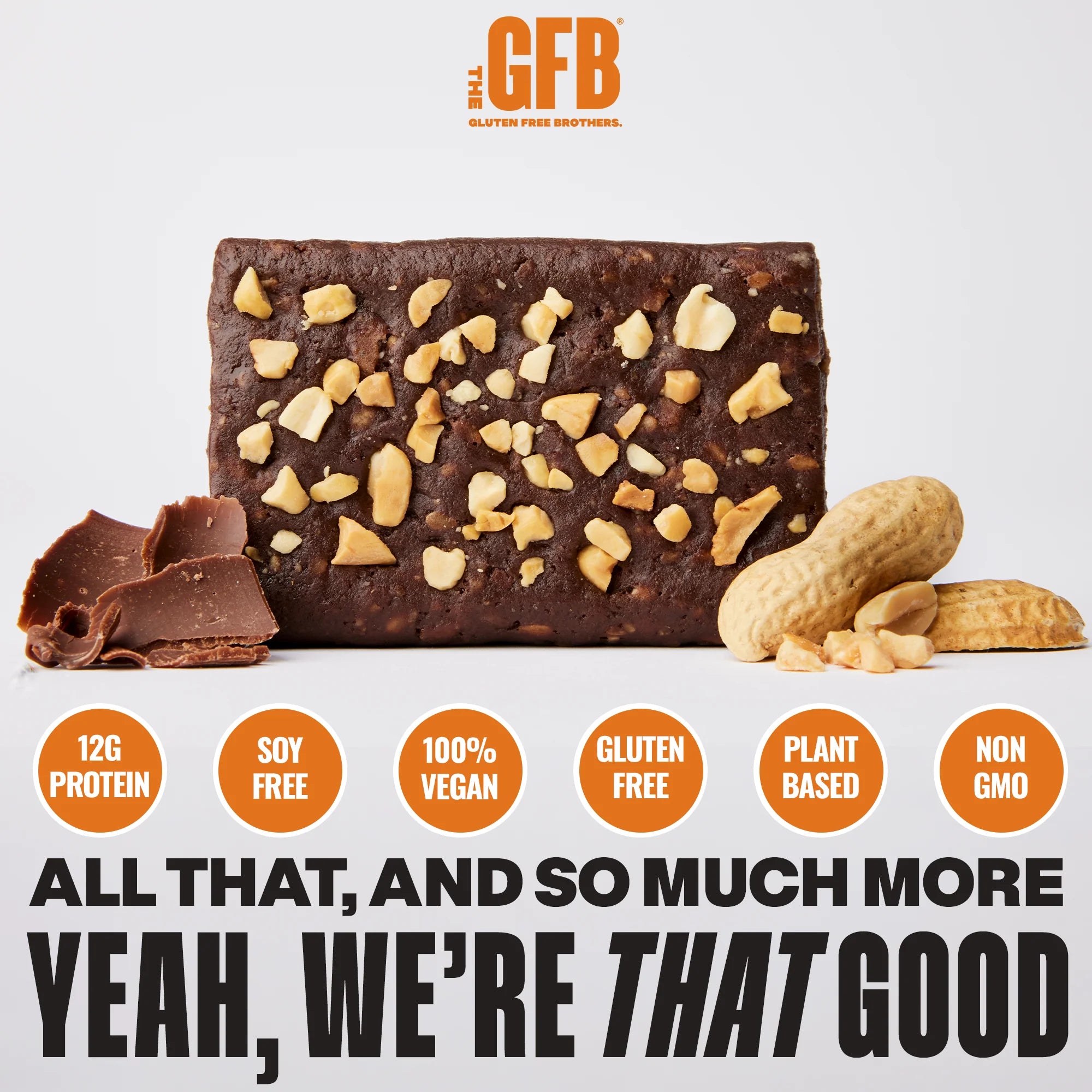 The GFB Chocolate Peanut Butter Bars Box of 12