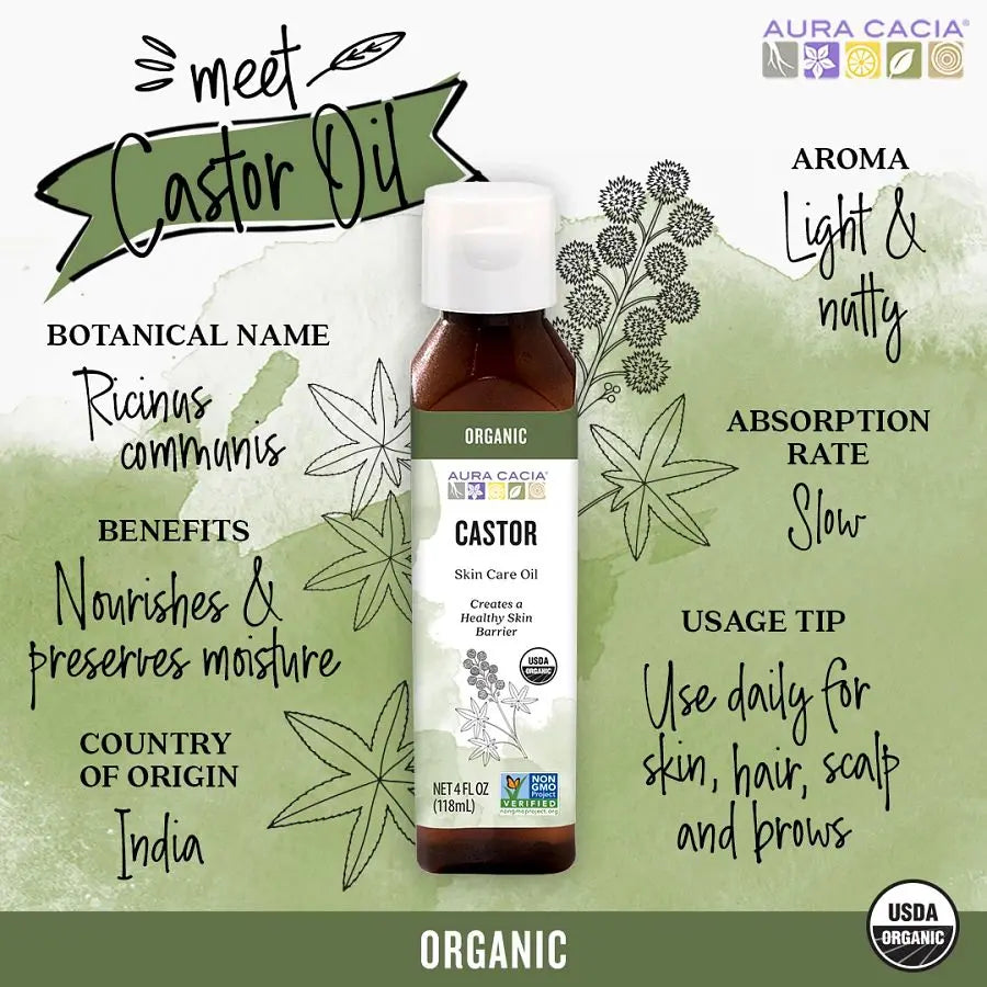 Organic Castor Oil 4 fl. oz.