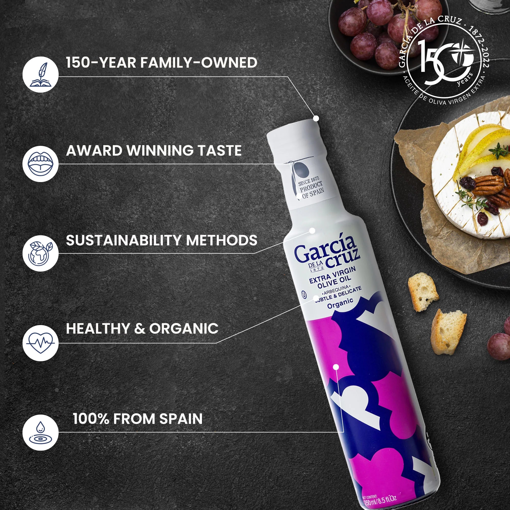 Garcia De La Cruz Extra Virgin Olive Oil Arbequina( 4 X 8.5 OZ )