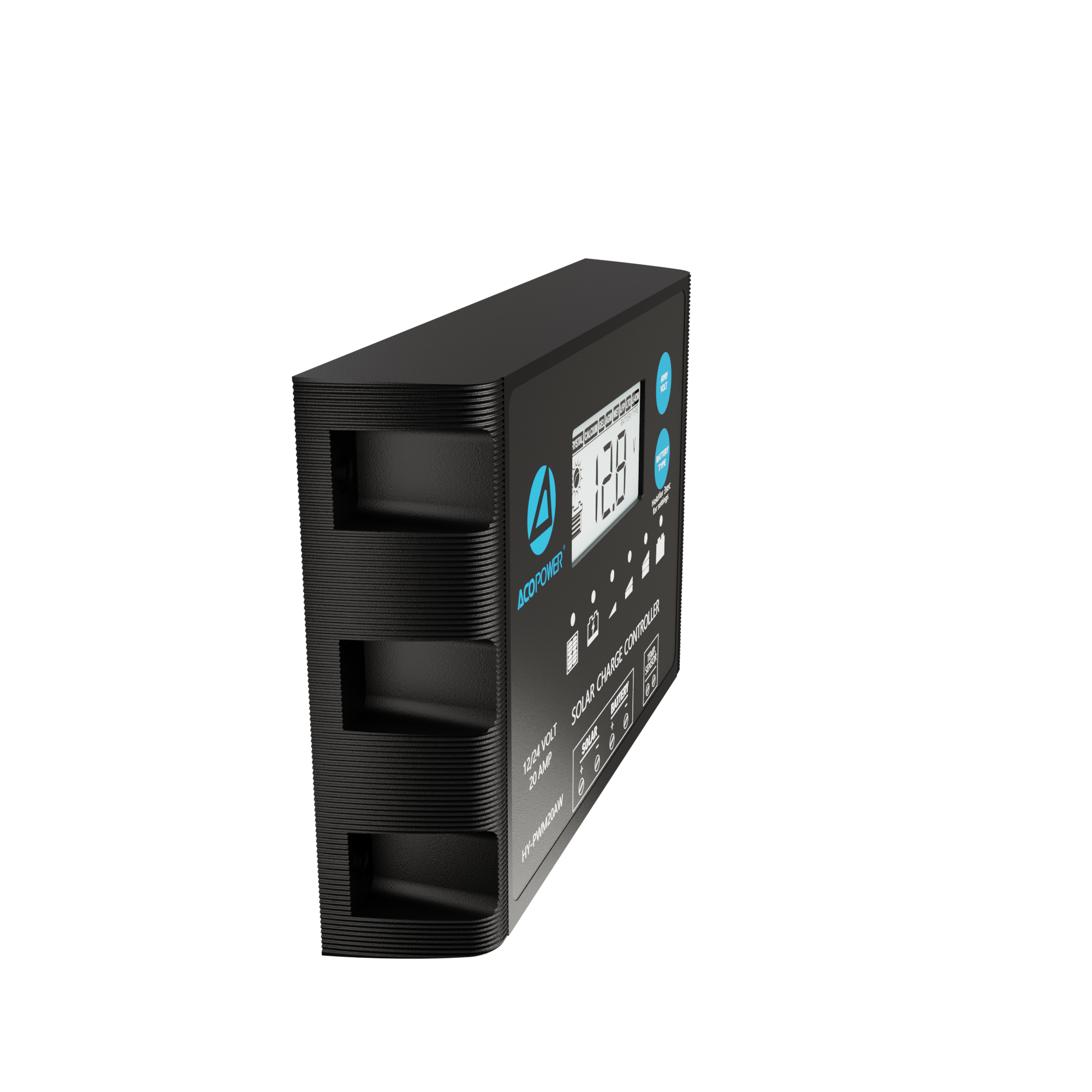ACOPOWER 20A ProteusX Waterproof PWM Solar Charge Controller with Alligator Clips and MC4 Connectors-27