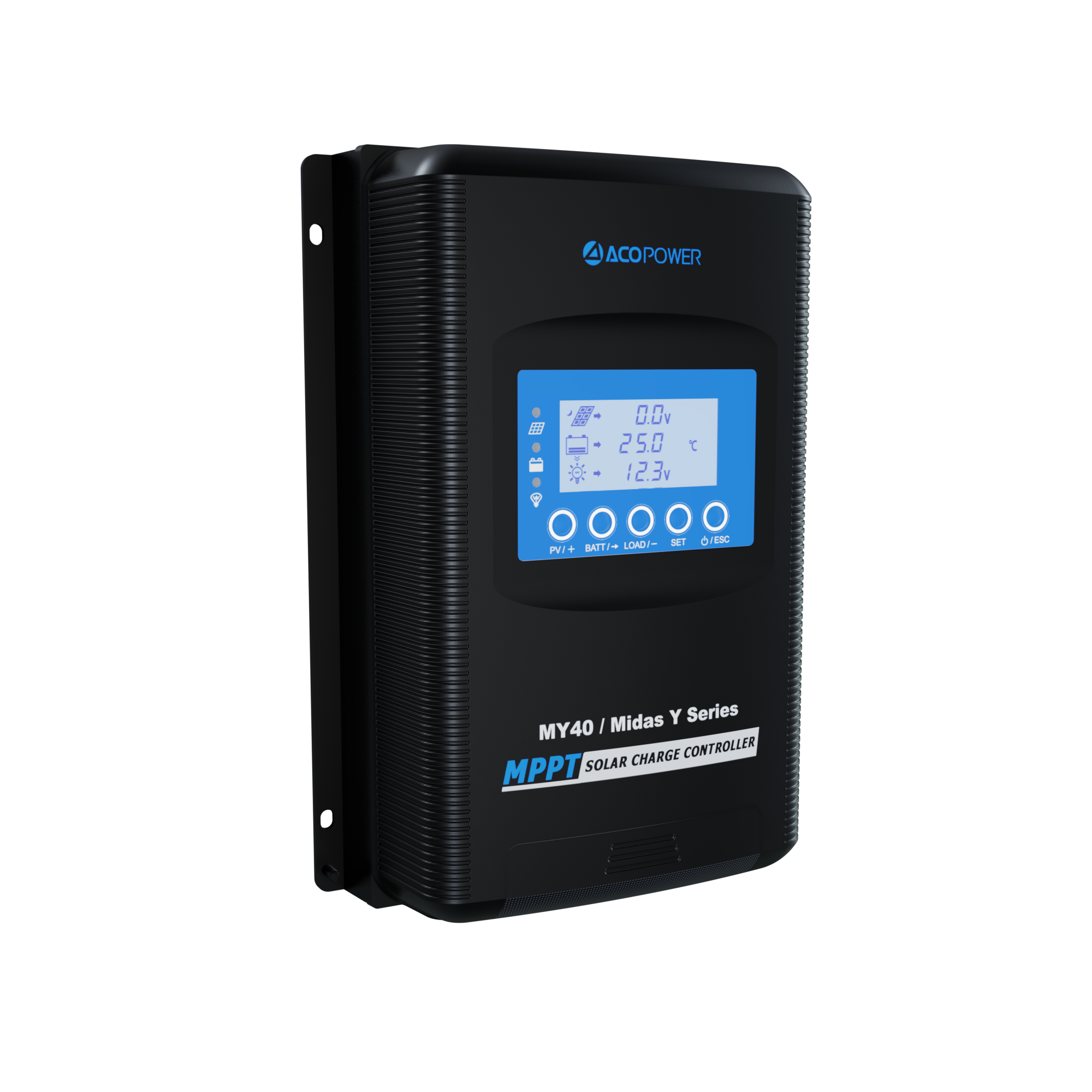 ACOPOWER Midas 40A MPPT Negative Ground Solar Panel Charge Controller LCD Display-23