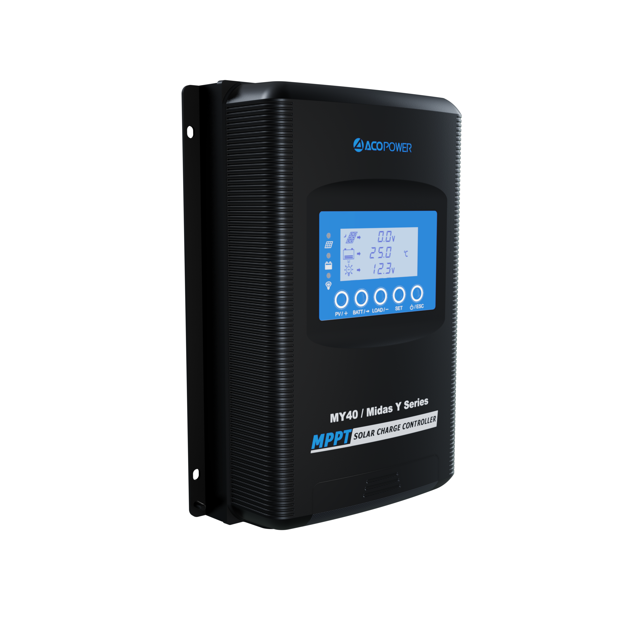 ACOPOWER Midas 40A MPPT Negative Ground Solar Panel Charge Controller LCD Display-25