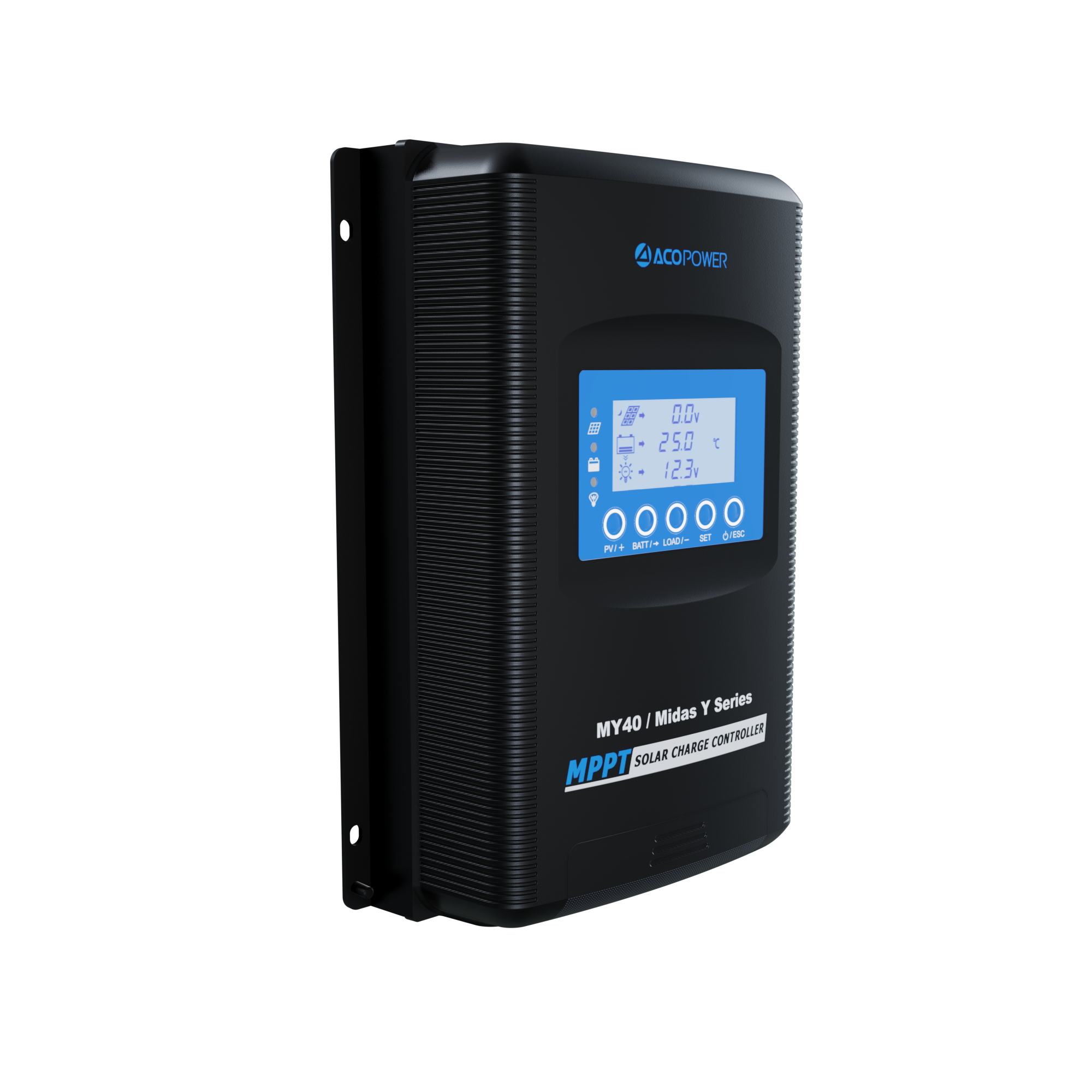 ACOPOWER Midas 40A MPPT Negative Ground Solar Panel Charge Controller LCD Display-26