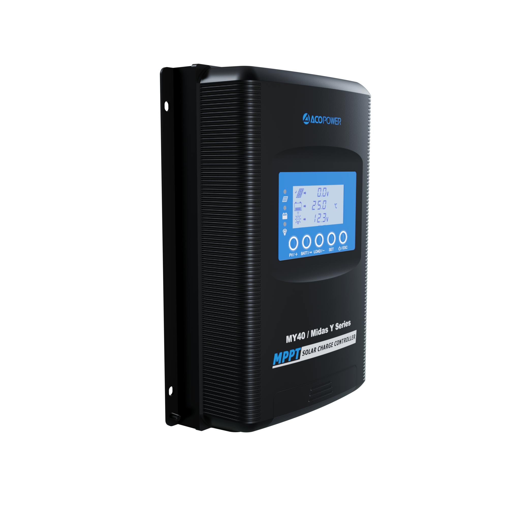 ACOPOWER Midas 40A MPPT Negative Ground Solar Panel Charge Controller LCD Display-27