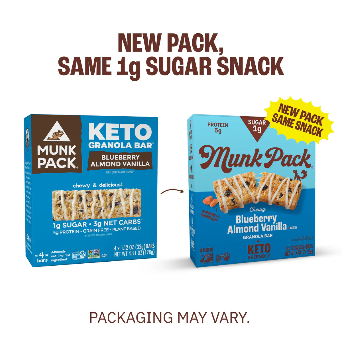 Munk Pack Blueberry Almond Vanilla Granola Bar ( 6 X 4 CT )