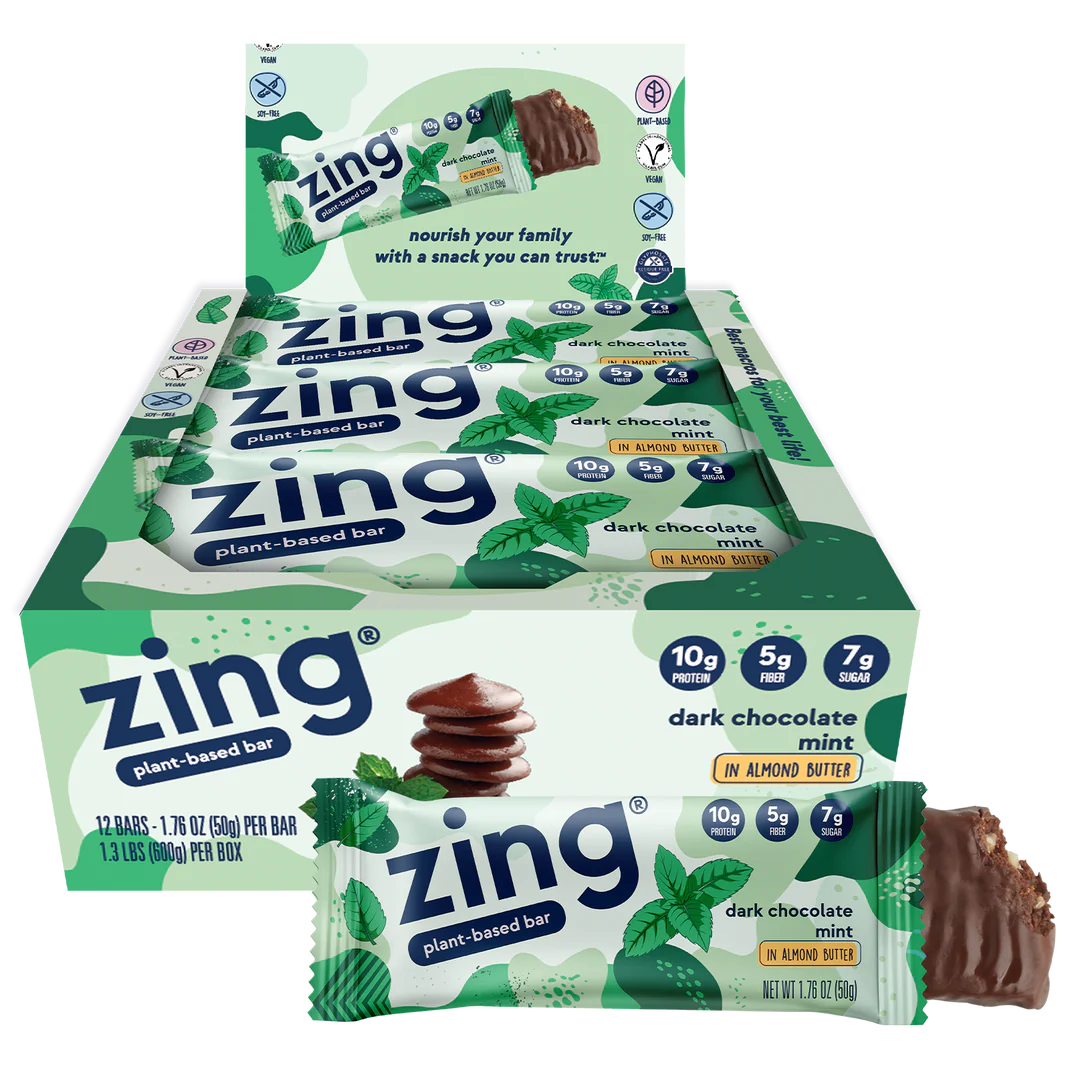 Zing Dark Chocolate Mint Nutrition Bars