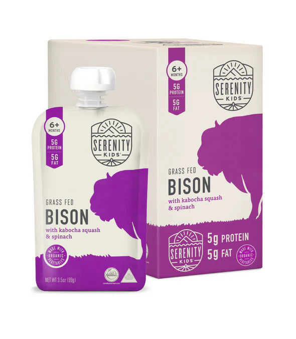 Serenity Kids Grass Fed Bison with Organic Kabocha Squash & Spinach