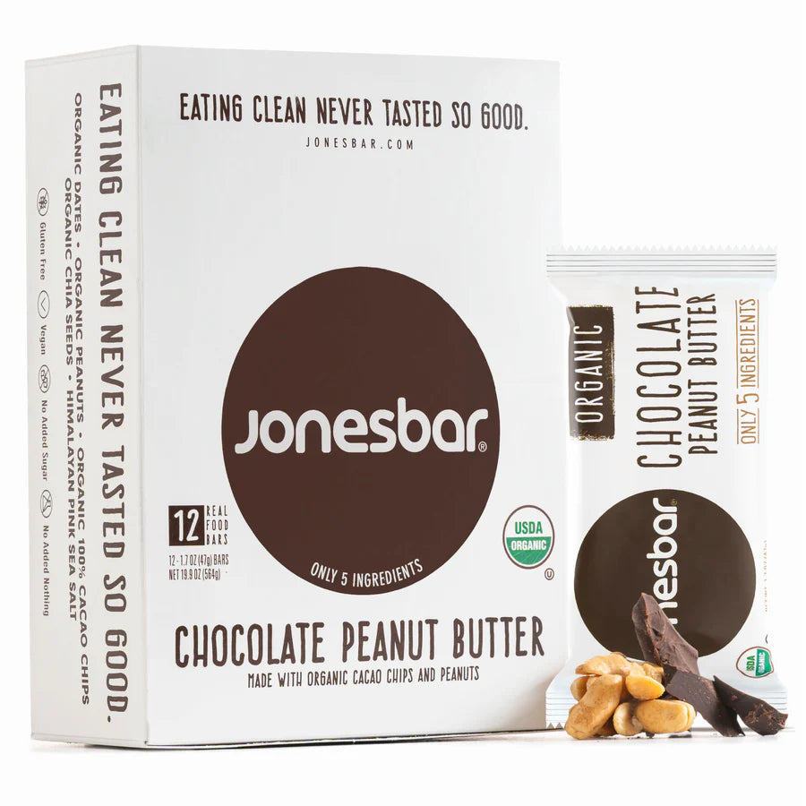 Jonesbar Chocolate Peanut Butter Bars Box of 12