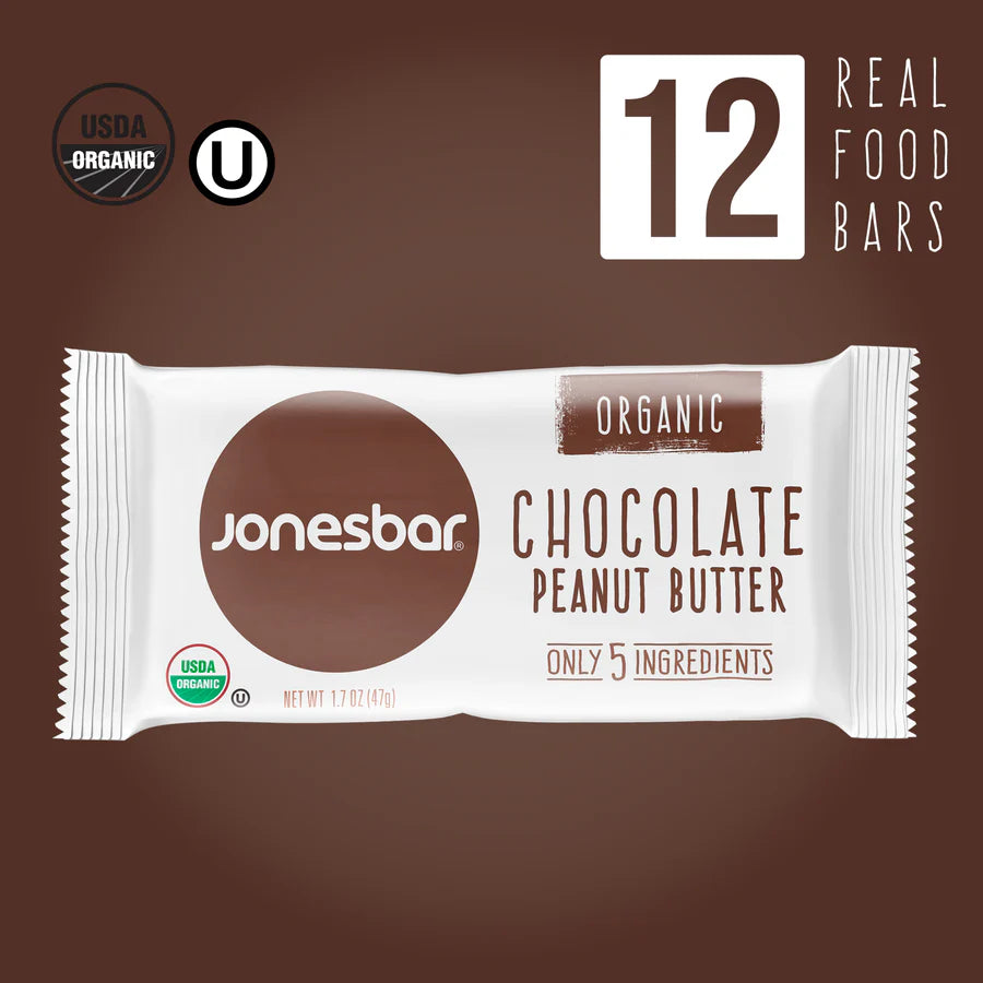 Jonesbar Chocolate Peanut Butter Bars Box of 12