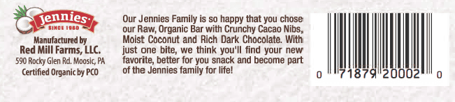 Organic Certified Gluten Free Cacao Bar 12 Pack