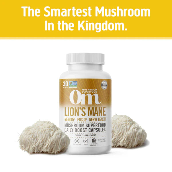 Om Lion's Mane Mushroom Capsules, 90 ct