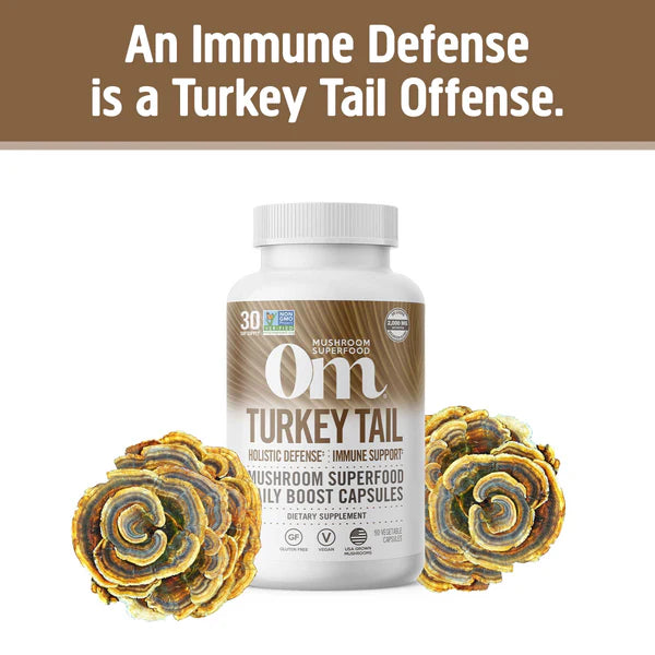 Om Turkey Tail Mushroom Capsules, 90 ct