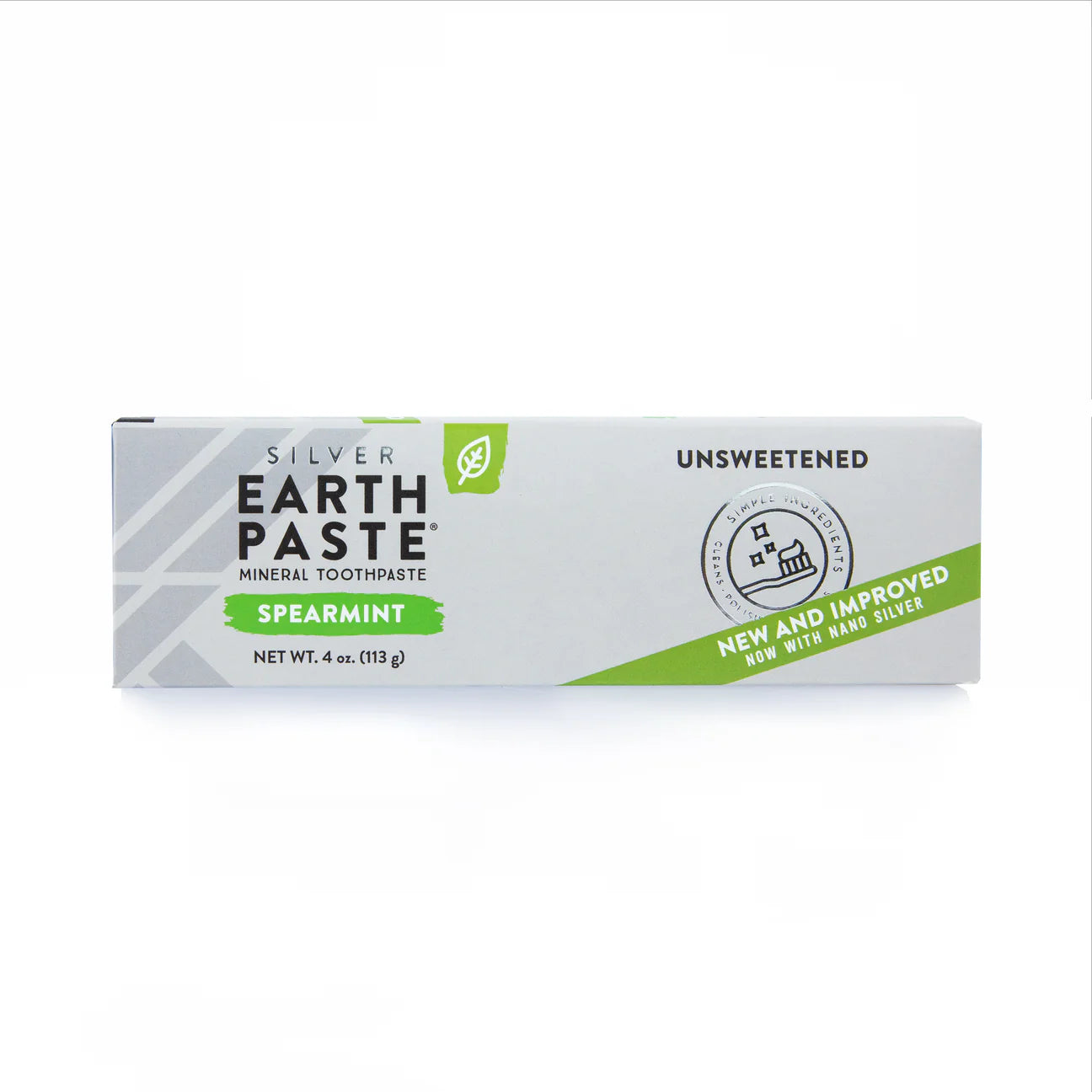 Redmond Earthpaste® with Silver - Unsweetened Spearmint 4oz