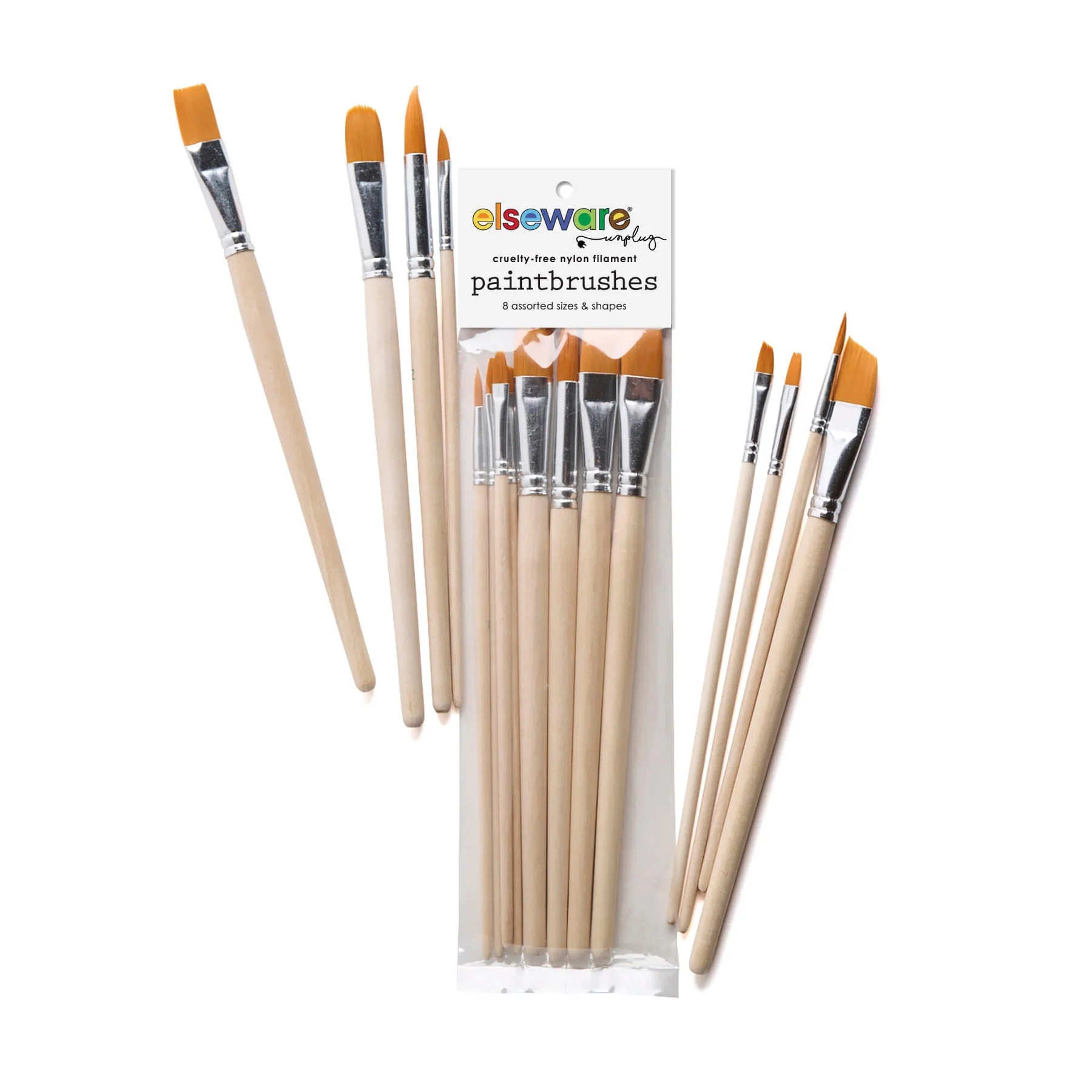 Paintbrush Set - in clear bag (8 brushes)
