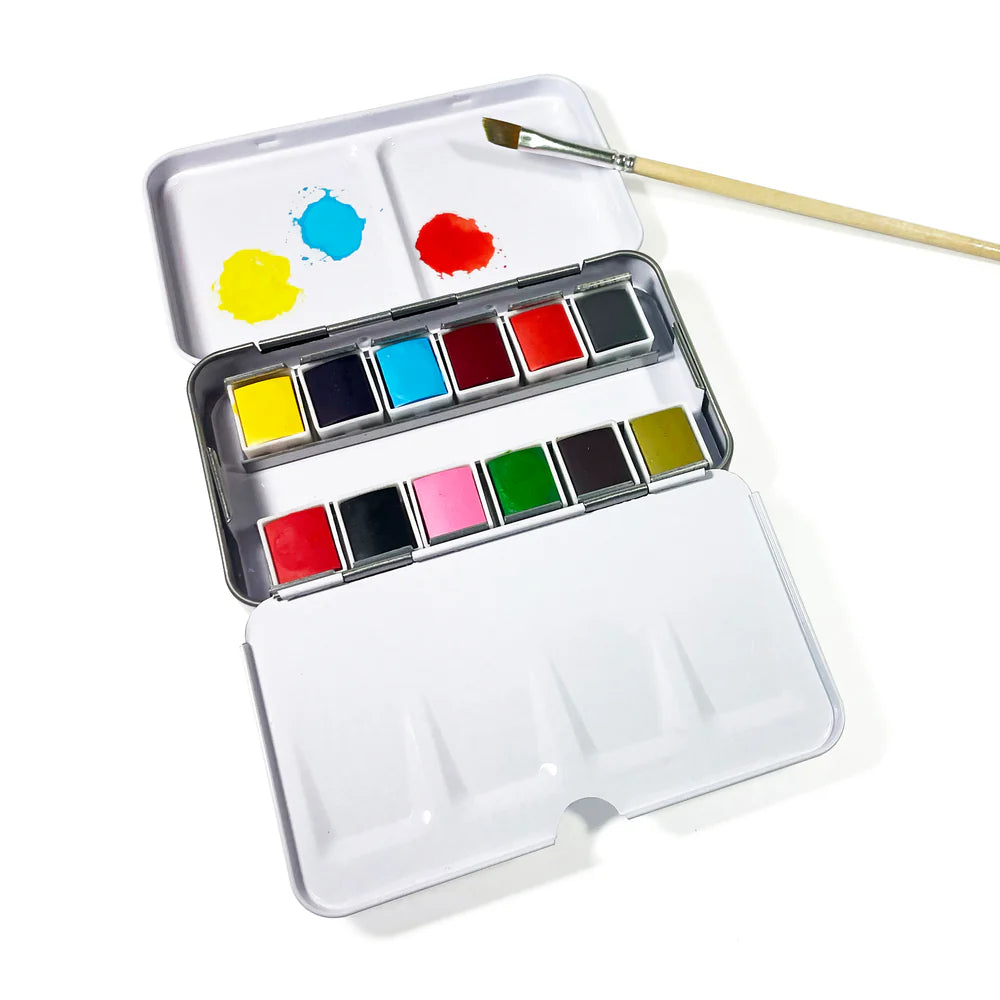 Watercolor Set - aluminum case (12 colors)