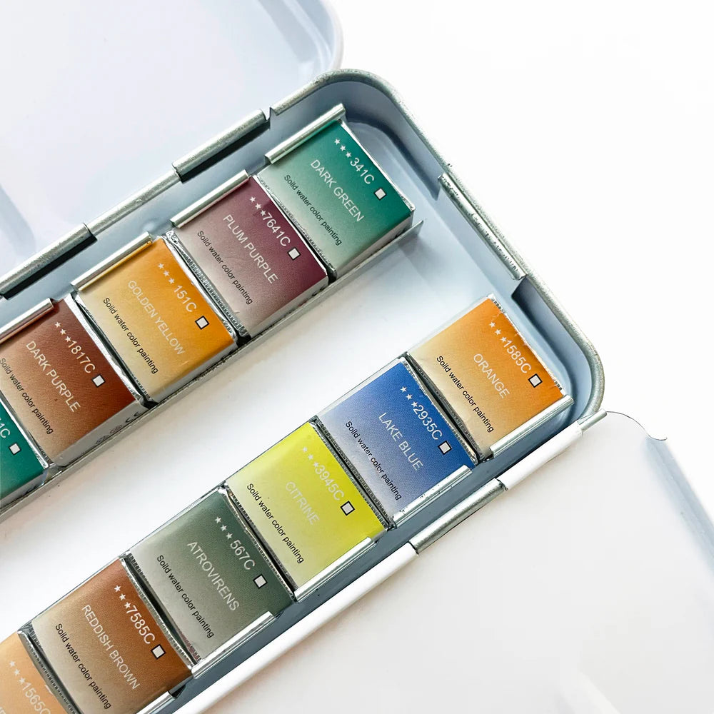Watercolor Set - aluminum case (12 colors)