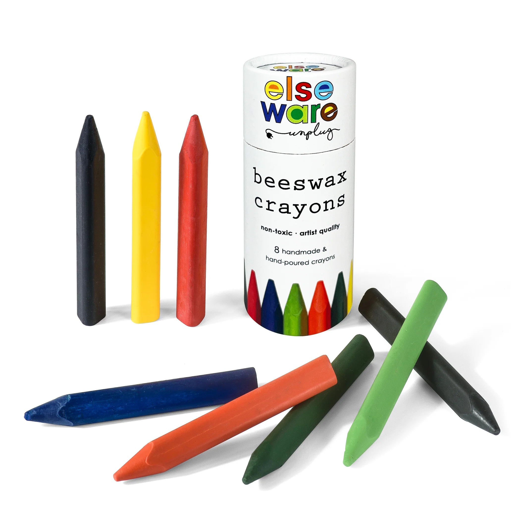 Eco-Kids beeswax crayons - regular triangle (8 crayons)