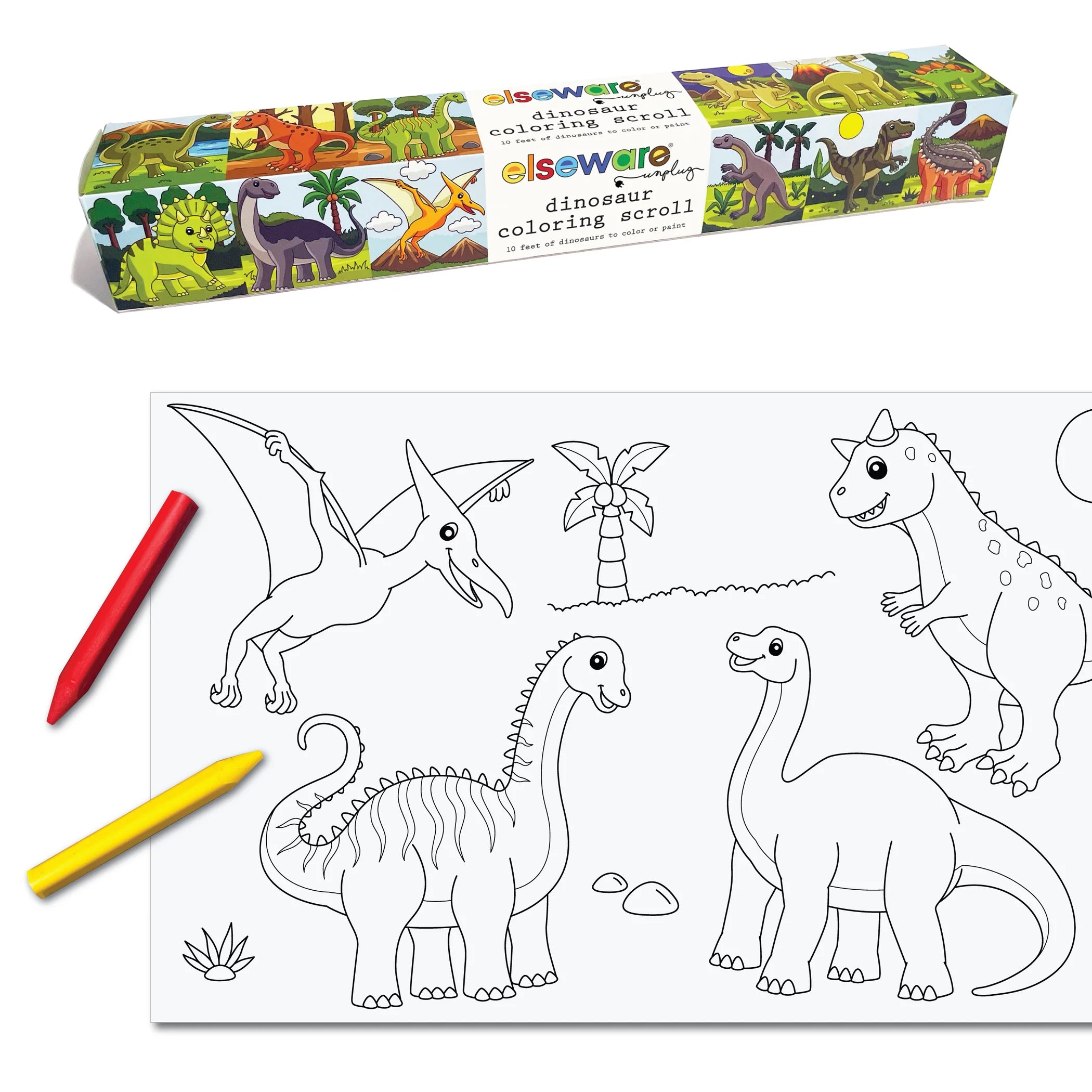 Coloring Scroll - (Choice of theme : dinosaur, jungle, ocean, solar system, 10' long)