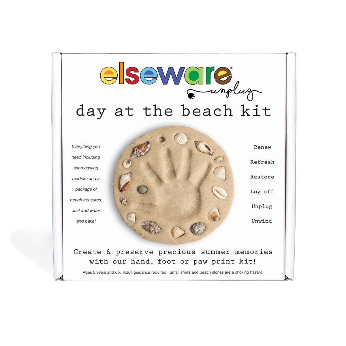 Day at the Beach - Kids Hand & Footprint Keepsake