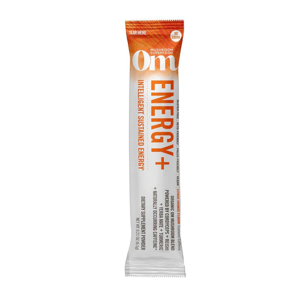 Om Energy+ Citrus Orange Mushroom Drink Mix, 10 ct