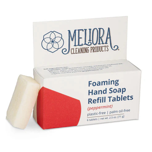 Meliora Foaming Hand Soap 6-pack refill tablets (15 per case)