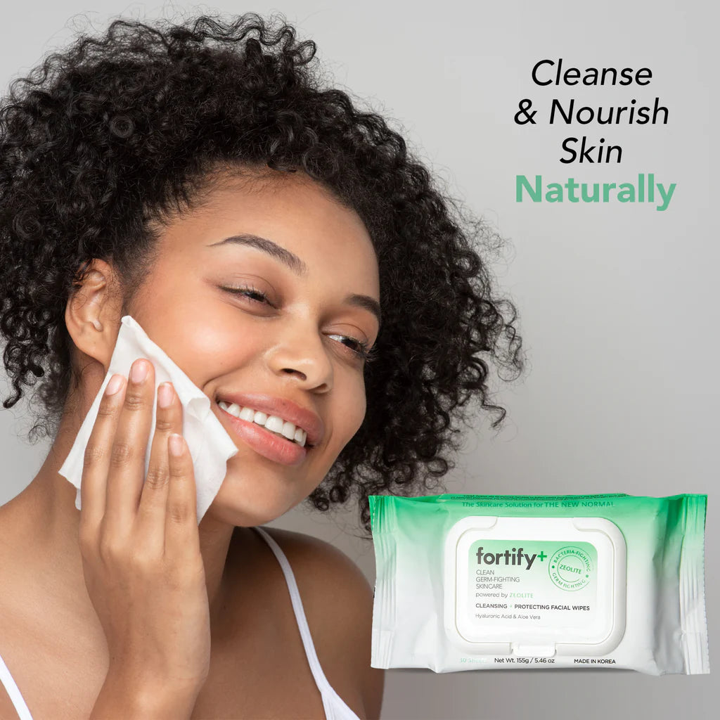 Fortify Cleansing + Protecting Facial Wipes