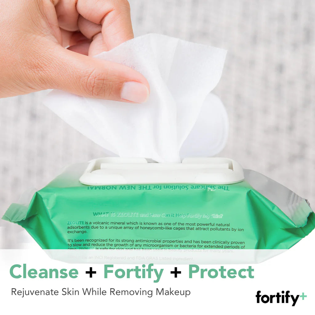 Fortify Cleansing + Protecting Facial Wipes