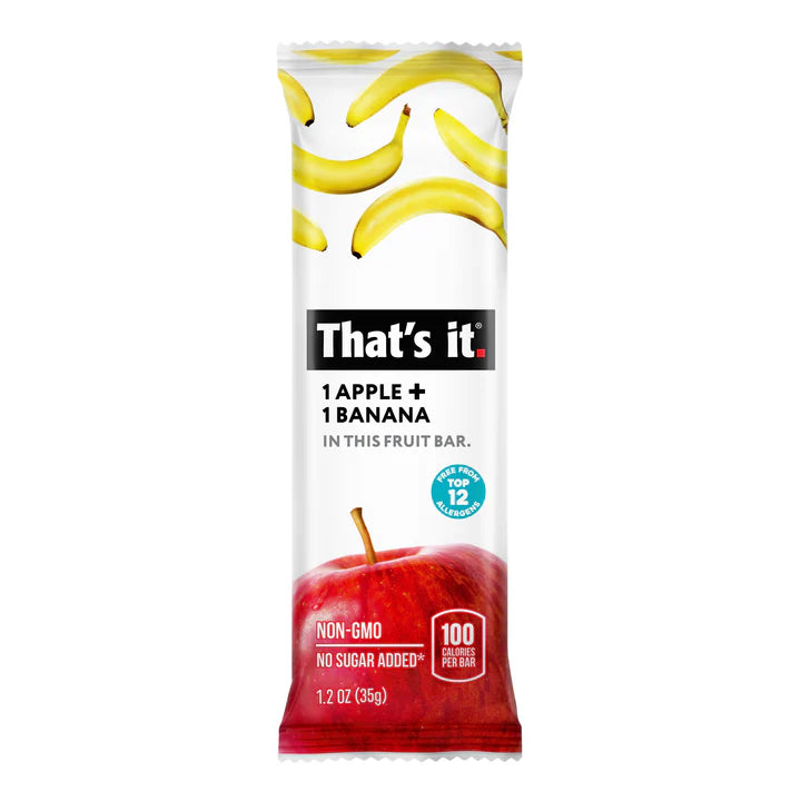 That's it Apple + Banana Fruit Bars