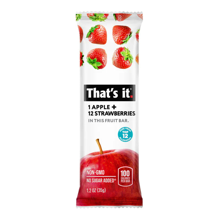 That's It Apple + Strawberry Fruit Bars( 12 X 1.2 OZ )