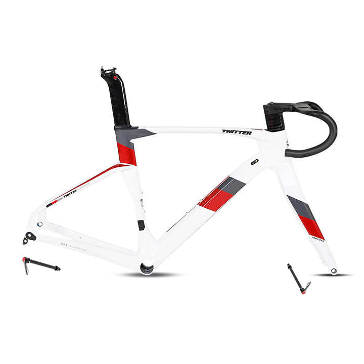 TWITTER CYCLONE Pro Disc Carbon Road Frame Set – T900, 700C, Aero, Thru Axle, Gloss+UV Decals-2