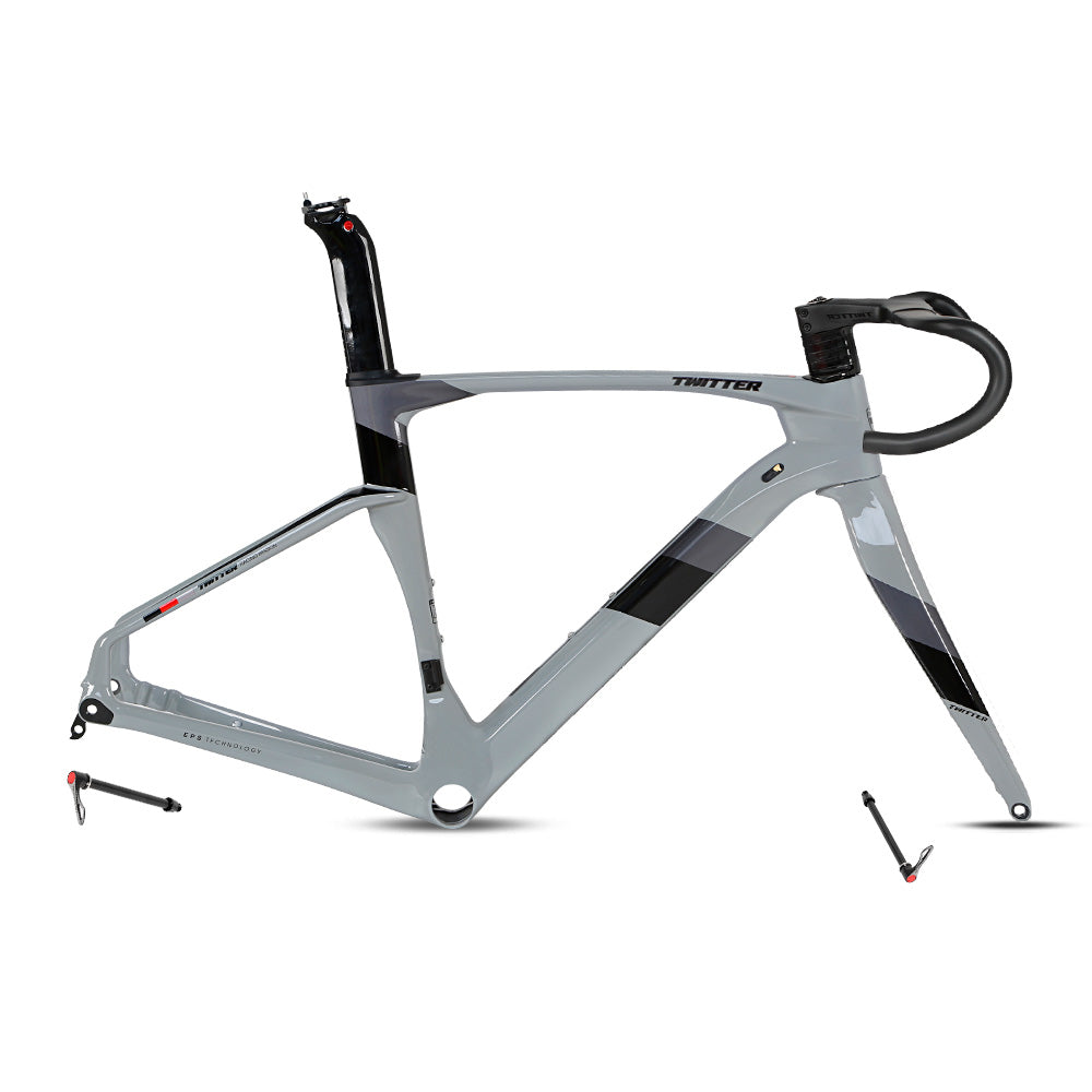 TWITTER CYCLONE Pro Disc Carbon Road Frame Set – T900, 700C, Aero, Thru Axle, Gloss+UV Decals-4