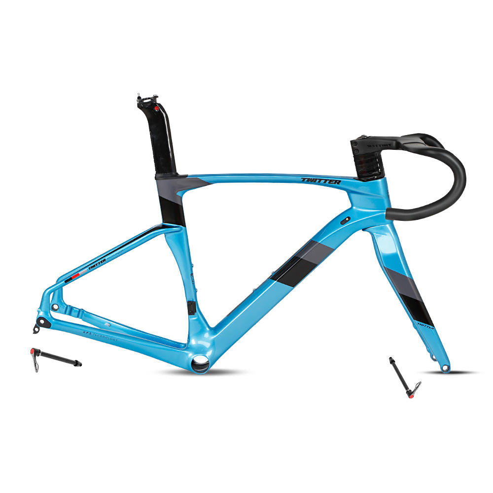 TWITTER CYCLONE Pro Disc Carbon Road Frame Set – T900, 700C, Aero, Thru Axle, Gloss+UV Decals-5