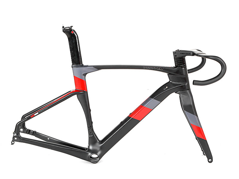 TWITTER CYCLONE Pro Disc Carbon Road Frame Set – T900, 700C, Aero, Thru Axle, Gloss+UV Decals-0