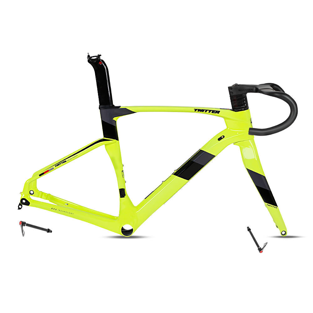 TWITTER CYCLONE Pro Disc Carbon Road Frame Set – T900, 700C, Aero, Thru Axle, Gloss+UV Decals-6