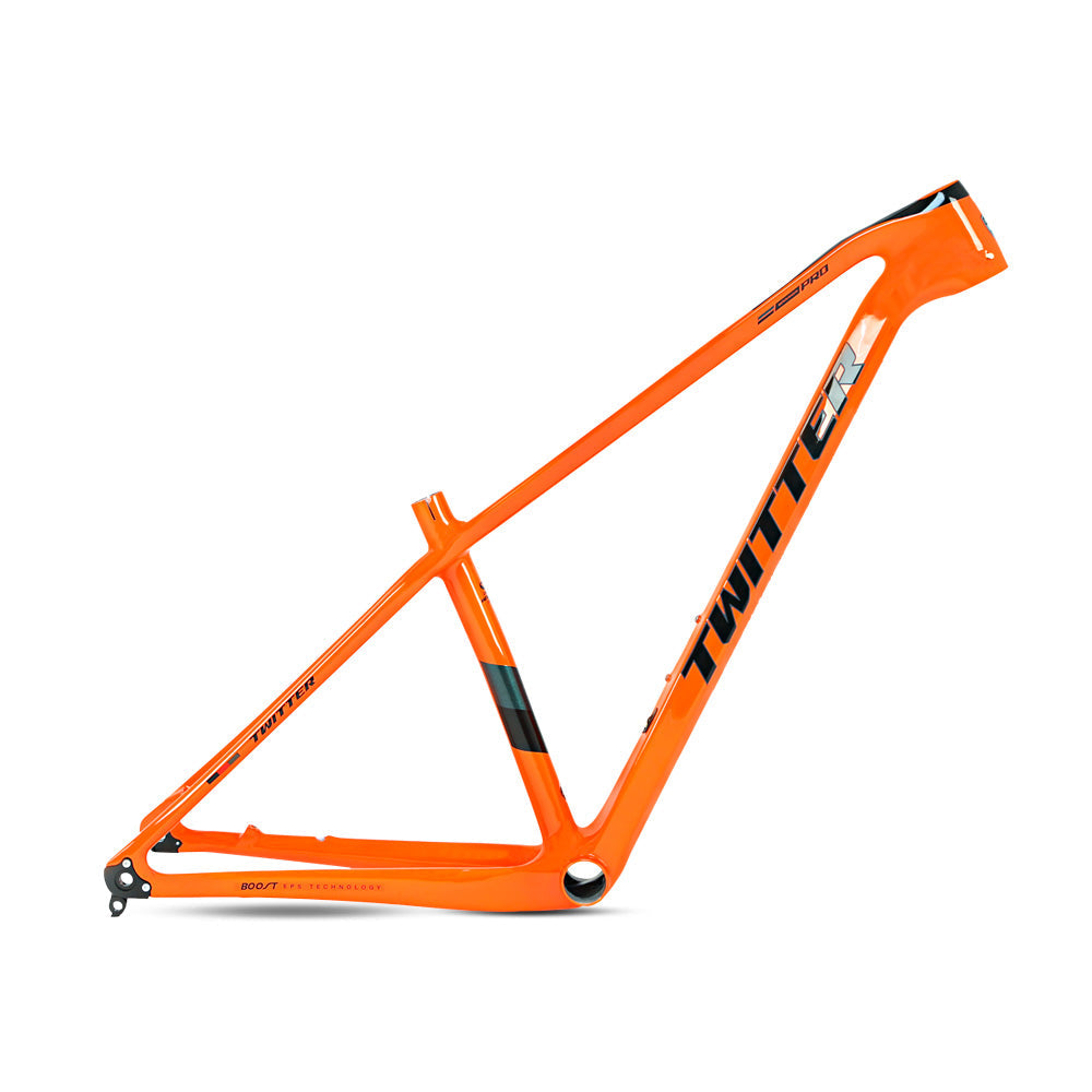 TWITTER WARRIOR Pro Carbon MTB Frame – T900 Mix, 29"/27.5", XC Racing, Gloss+UV Decals-9