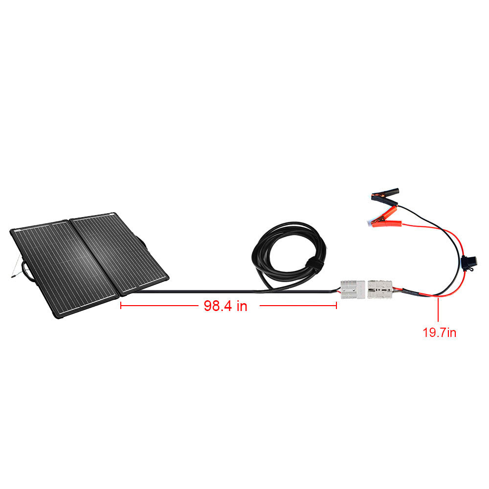 ACOPower Plk 120W Portable Solar Panel Kit, Lightweight Briefcase with 20A Charge Controller-3