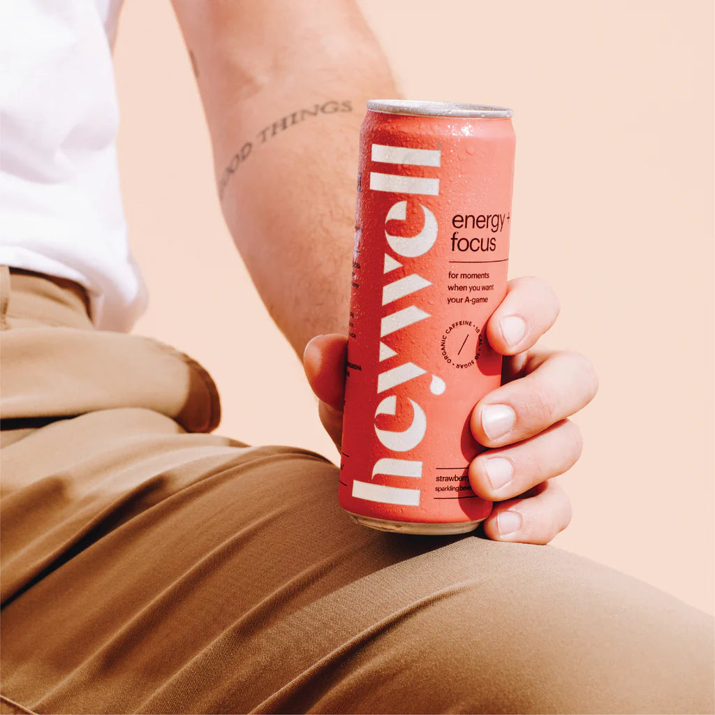 heywell Energy + Focus Sparkling Strawberry Lemon