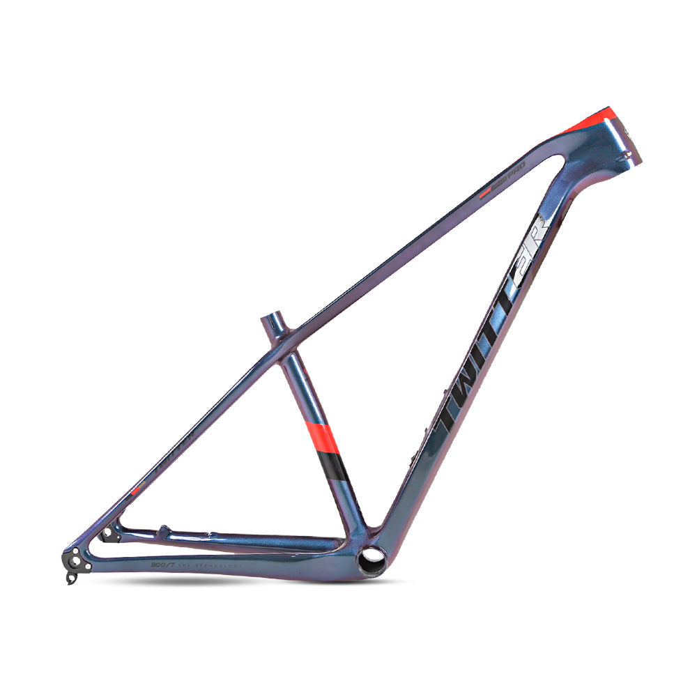 TWITTER WARRIOR Pro Carbon MTB Frame – T900 Mix, 29"/27.5", Thru axle +Lever, Gloss+UV Decals-1