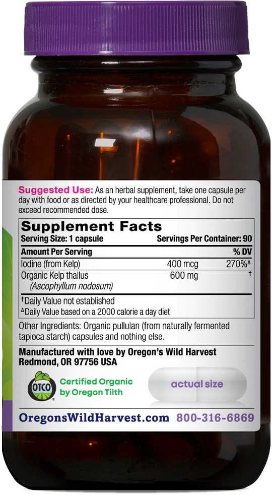Oregon's Wild Harvest Organic Kelp, 90 ct