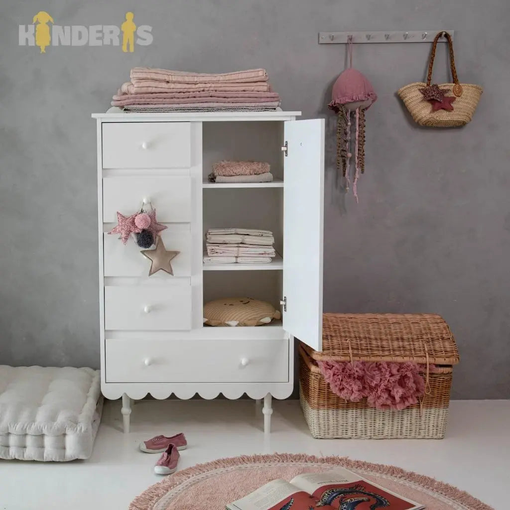 Chest of drawers for children's room "BABUSHKA", white-2