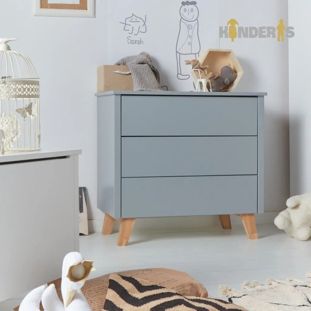 Chest of drawers for children's room "ZARA", 94x52 cm., white or gray-5