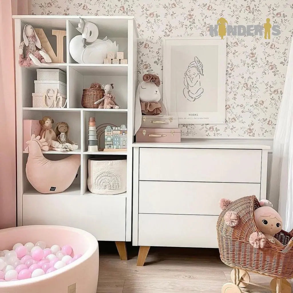 Chest of drawers for children's room "ZARA", 94x52 cm., white or gray-4