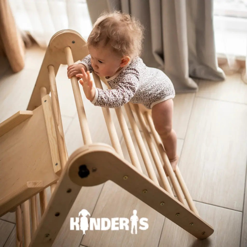 Climbing triangle 65 cm. with slide - climbing board-4