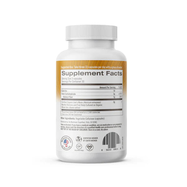 Om Lion's Mane Mushroom Capsules, 90 ct
