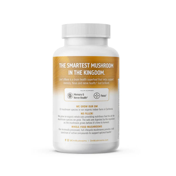 Om Lion's Mane Mushroom Capsules, 90 ct