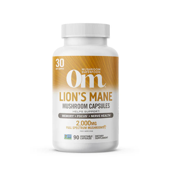 Om Lion's Mane Mushroom Capsules, 90 ct