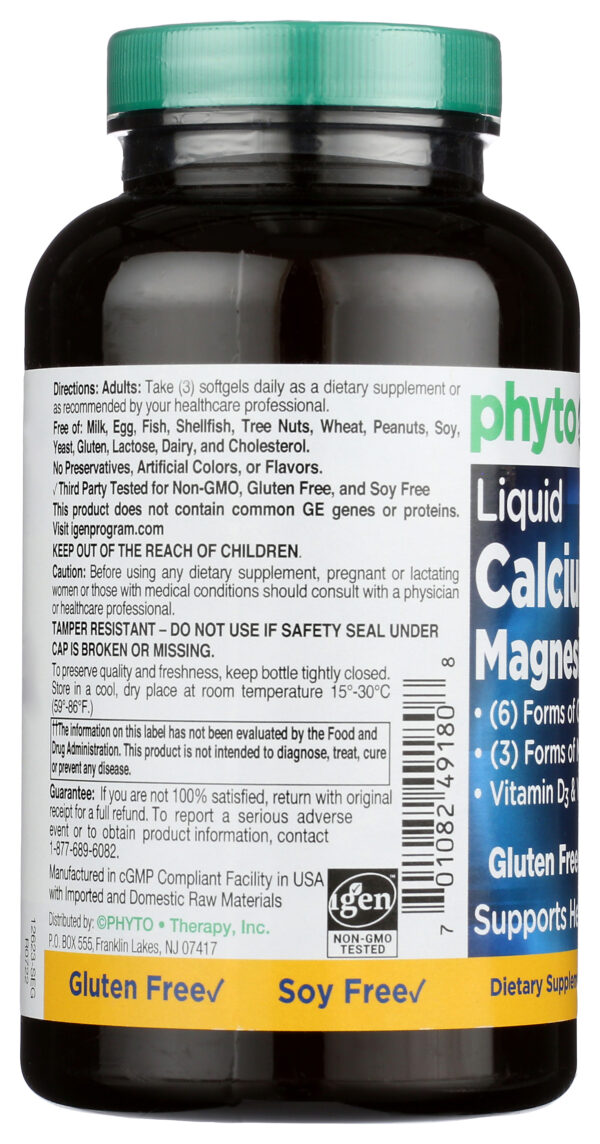 Phyto-Therapy® Liquid Calcium with Magnesium„¢ 180 Softgels