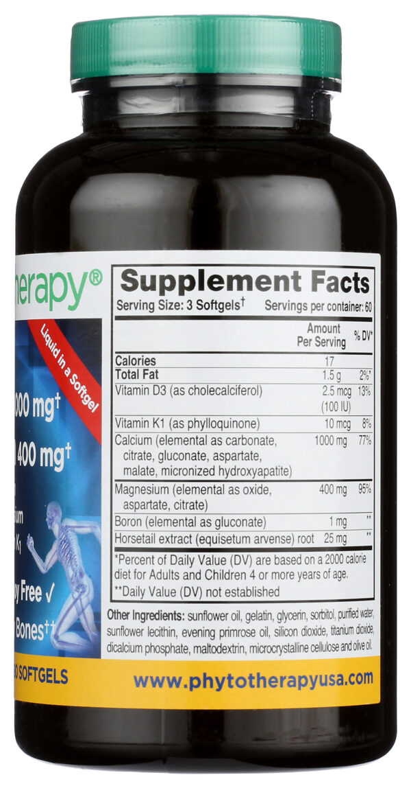 Phyto-Therapy® Liquid Calcium with Magnesium„¢ 180 Softgels