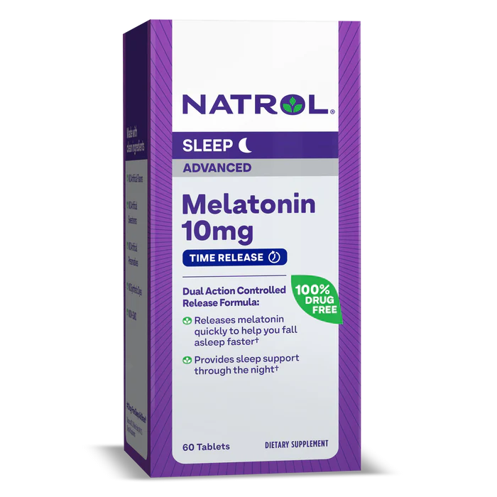 Natrol Melatonin Advanced Maximum Strength 10mg Time Release Tablets, 60